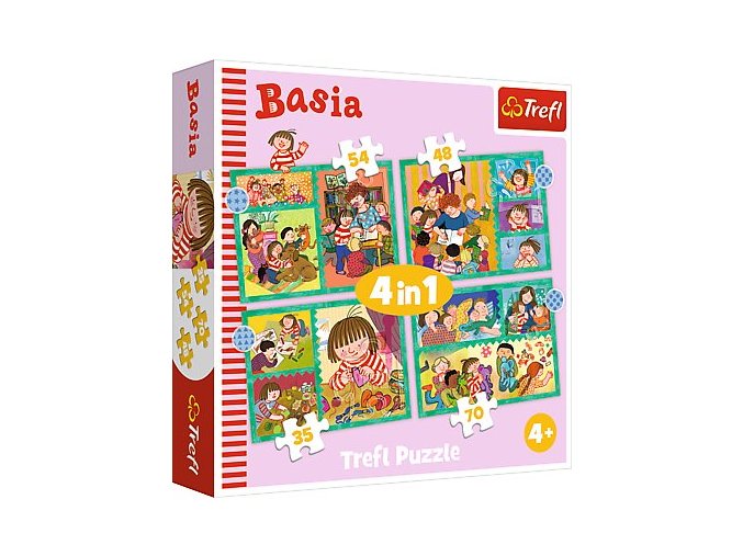 TREFL 34606 Puzzle 4v1 Dobrodružství Basie