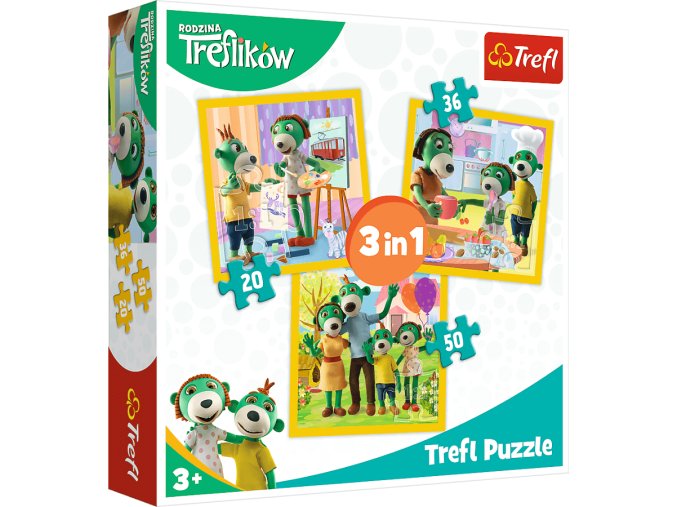 TREFL 34850 Puzzle 3w1 Razem jest wesoło