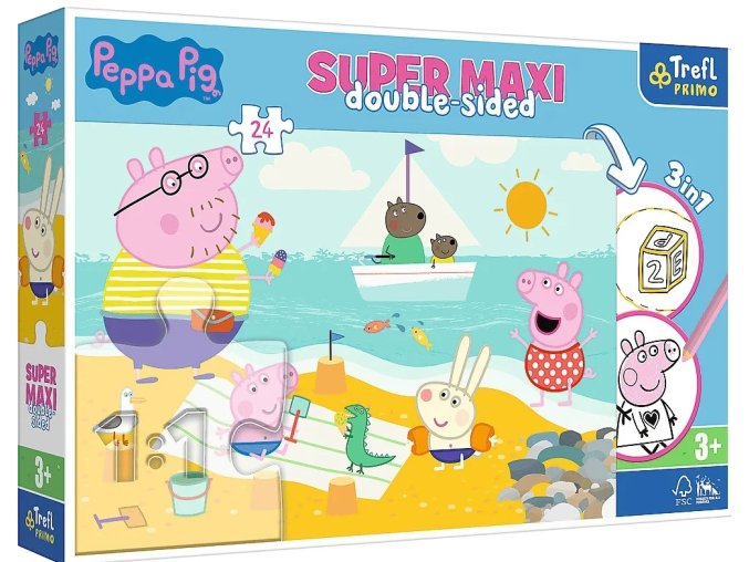 TREFL 41010 Puzzle 24 SUPER MAXI Peppyho radostný den