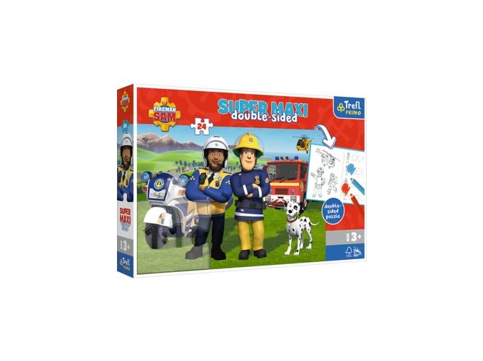 TREFL 41015 Puzzle 24 SUPER MAXI Pomocný tým hasiče Sama