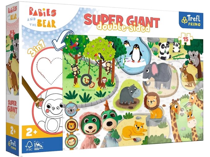 TREFL 42000 Puzzle 15 obřích bobrů ze zoo