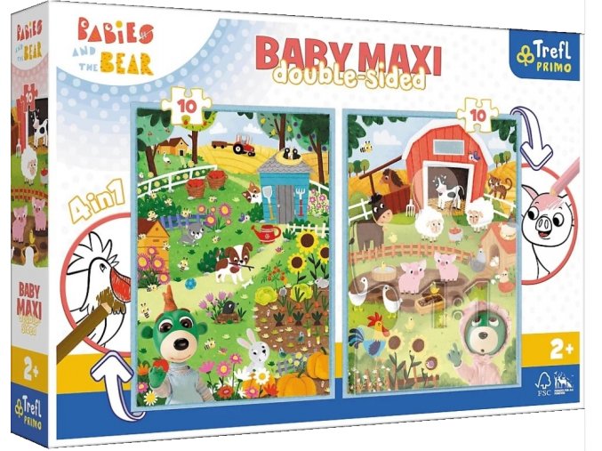 TREFL 43000 Baby MAXI 2x10 Poznej Bobbyho Puzzle