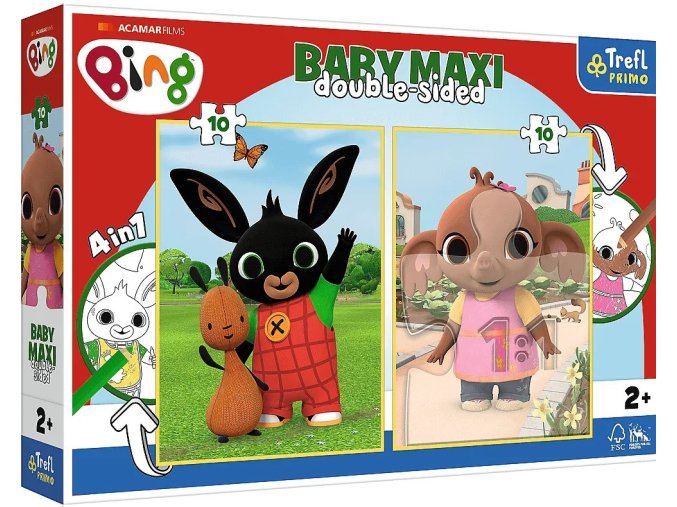 TREFL 43002 Baby MAXI 2x10 Bing Bunny Puzzle
