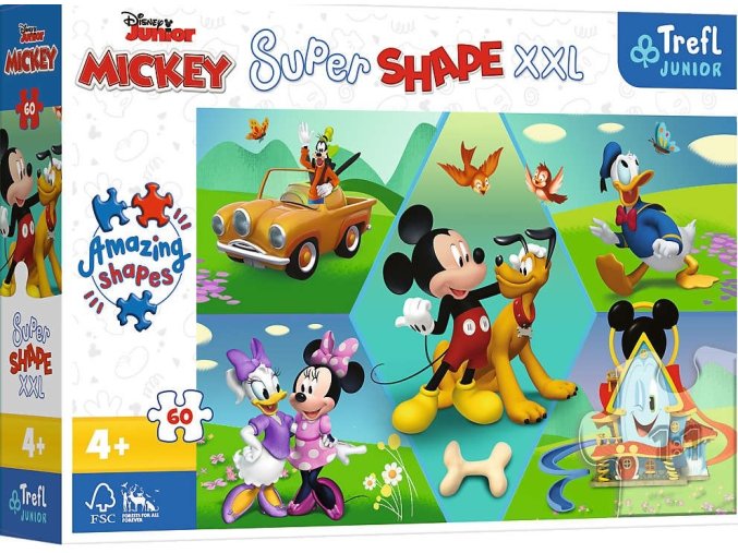 TREFL 50014 Puzzle 60 XXL S Mickeym je vždycky zábava