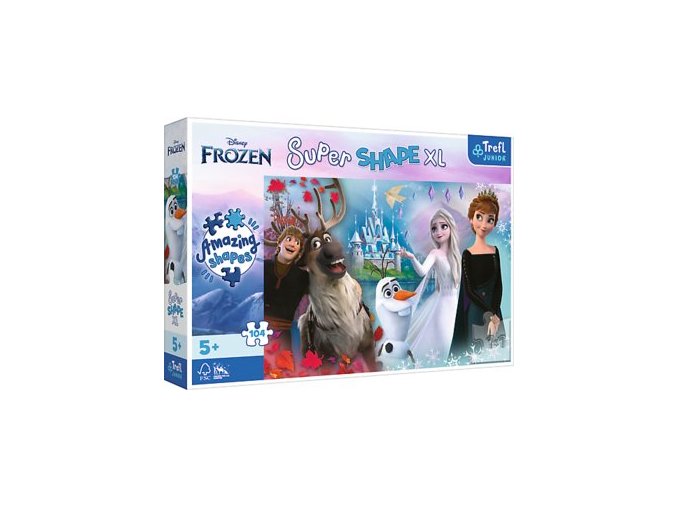 TREFL 50017 Puzzle 104 XL Ve světě Anny a Elsy je to zábava.