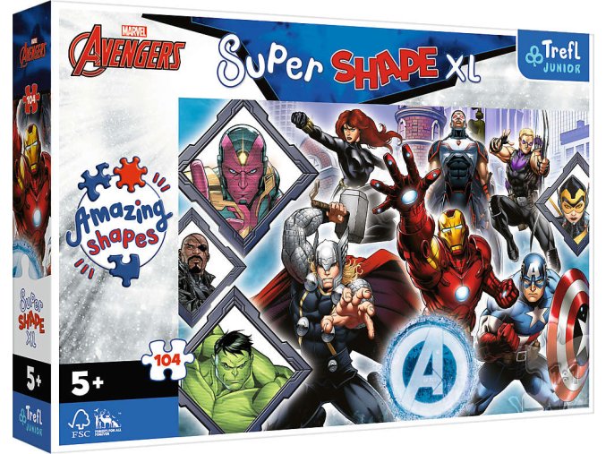 TREFL 50018 Puzzle 104 XL Twoi ulubieni Avengersi