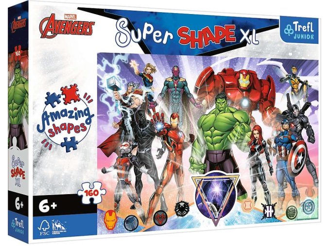 TREFL 50023 Puzzle 160 XL Avengers Courage