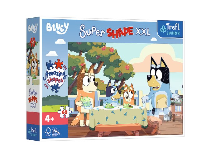 TREFL 50040 Puzzle Super Shape XXL 60 Bluey a přátelé