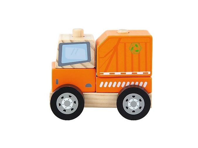 TREFL 61764 Dřevěné popelářské auto