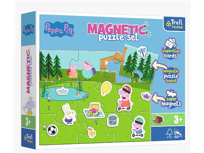 TREFL 93164 Magnetické puzzle - Peppy si hraje