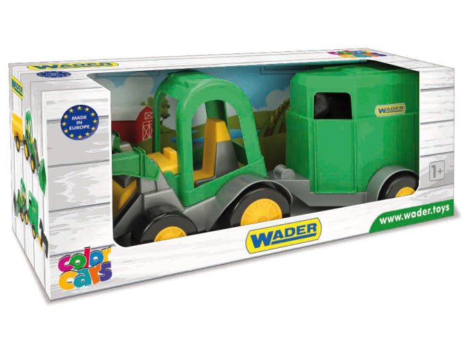 WADER 35220 Traktor nakladač farmář s přívěsem