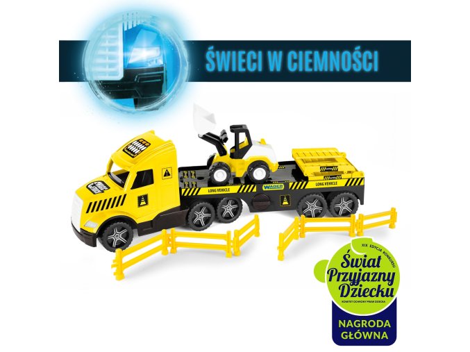 WADER 36430 Magic Truck Technic přívěs s buldozerem