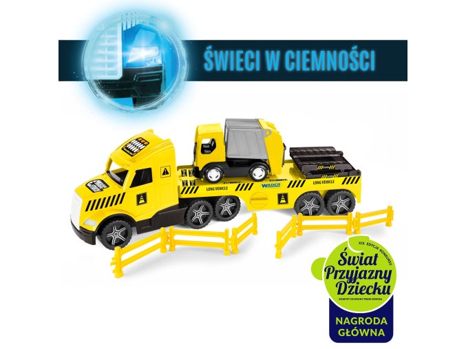 WADER 36440 Magic Truck Technic přívěs s popelářským vozem