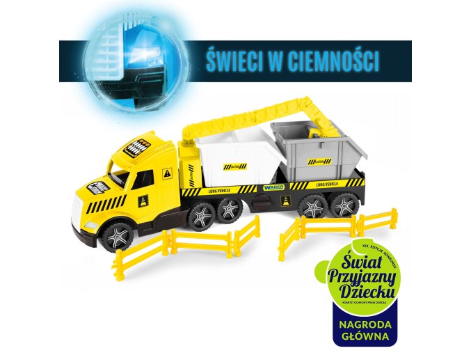 WADER 36470 Magic Truck Technic přívěs s kontejnery