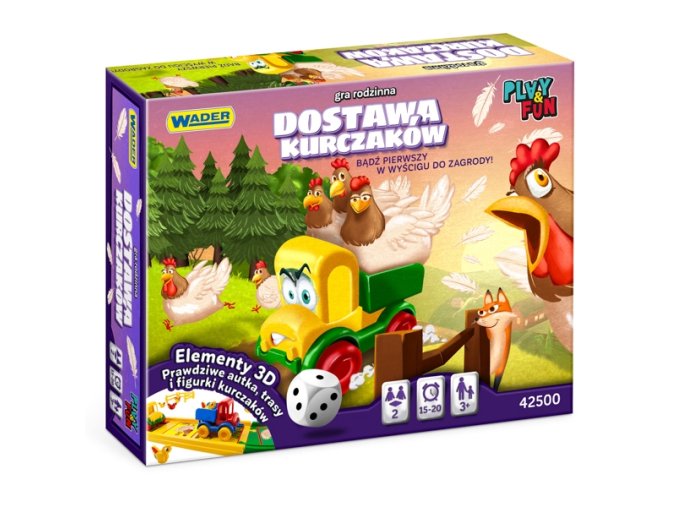 WADER 42500 Rodinná hra s kuřecím masem pro zábavu a hraní