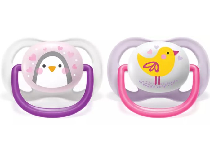 AVENT SCF080/06 Ultra Air Animals 0-6M holčička, figurína ptáčka/ morčete