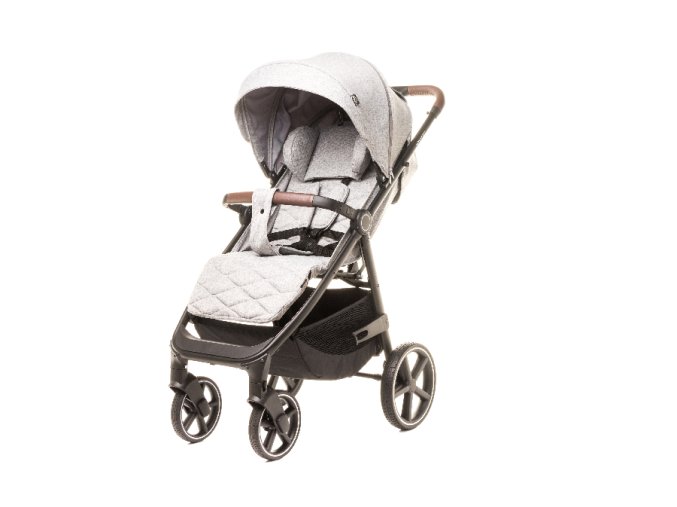 4 BABY Wózek spacerowy STINGER PRO MELANGE LIGHT GREY