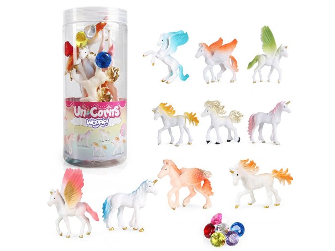WOOPIE 47030 Sada 16 figurek jednorožců