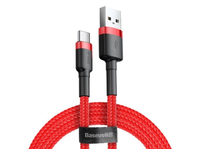 Baseus Cafule kabel USB-C 3A 1m (červený)