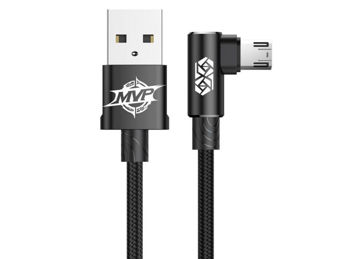 Baseus MVP Kolenový kabel USB na micro USB 2A 1m - černý
