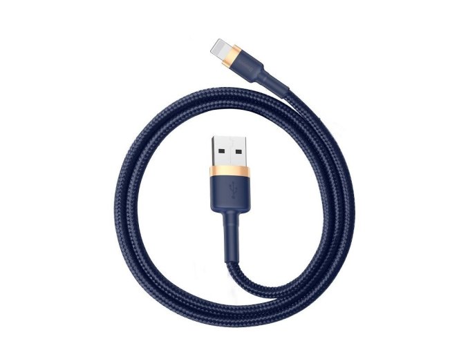 Baseus Cafule Lightning kabel 2,4A 1m - zlato-tmavě modrý