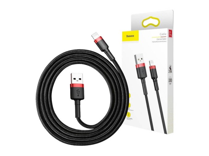 Baseus Cafule Cable USB Lightning 2A 3m (Black Red)