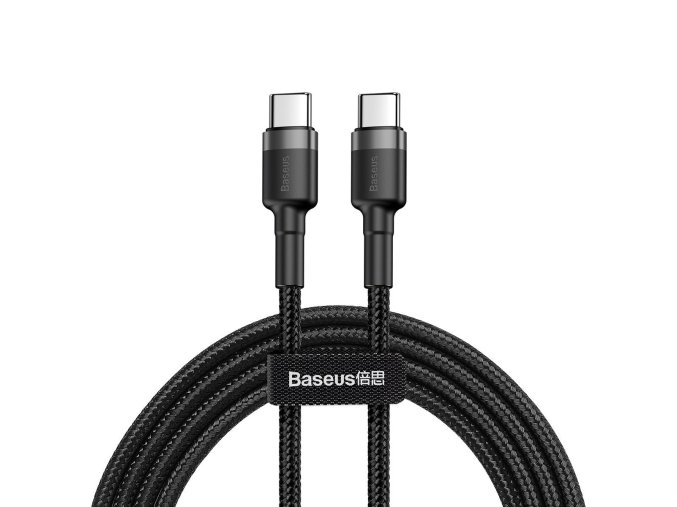 Baseus Cafule PD2.0 60W bleskové nabíjení USB pro kabel typu C (20V 3A) 2m šedo-černý