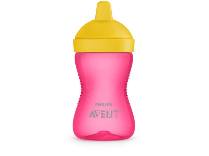 AVENT SCF804/04 Tvrdý hrnek s náustkem odolným proti kousání 300 ml 18+ růžový