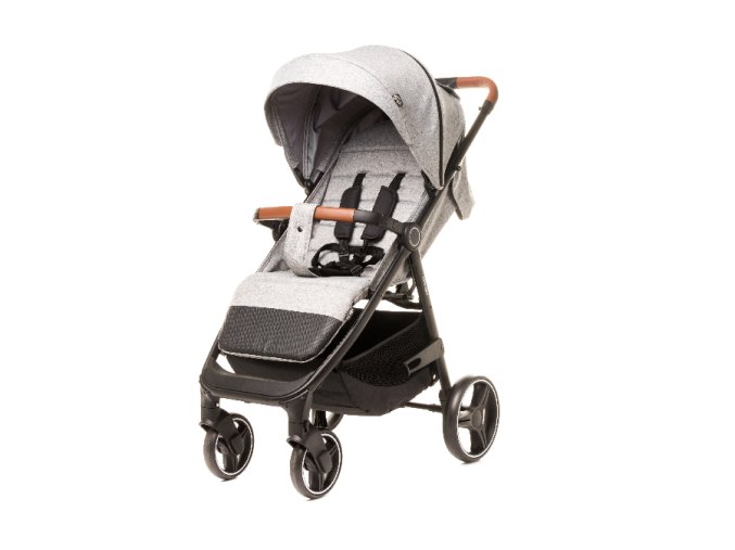 4 BABY Wózek spacerowy STINGER XXIV MELANGE LIGHT GREY