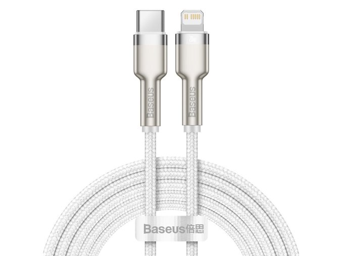 USB-C kabel pro Lightning Baseus Cafule, PD, 20W, 2m (bílý)