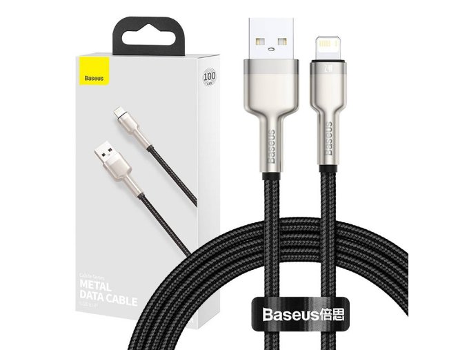 USB kabel pro Lightning Baseus Cafule, 2,4A, 1m (černý)