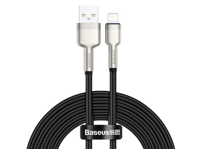 USB kabel pro Lightning Baseus Cafule, 2,4A, 2m (černý)