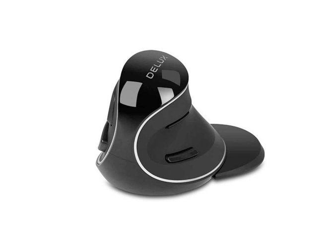 Bezdrátová vertikální myš Delux M618PD BT 2.4G 4200DPI