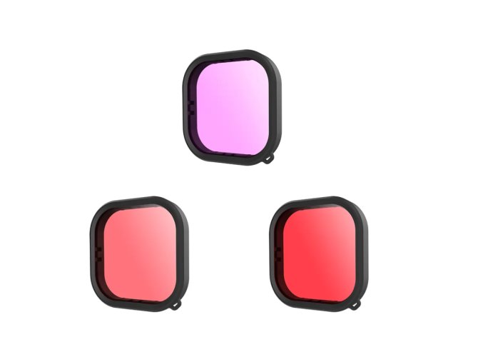 Sada vodotěsných filtrů Telesin pro GoPro Hero 9 / Hero 10 / Hero 11 / Hero 12 (GP-FLT-904)