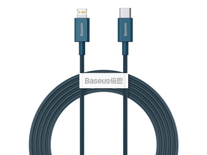 Kabel USB-C k iP, 20W, PD, 2m (modrý)