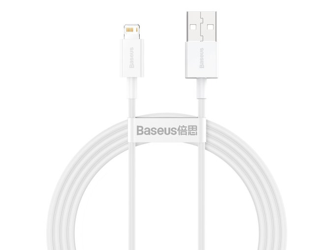 Kabel USB na Lightning 2,4A 1,5 m (bílý)