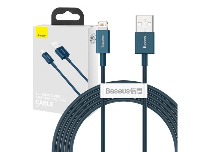 Kabel USB na iP 2,4A 2m (modrý)