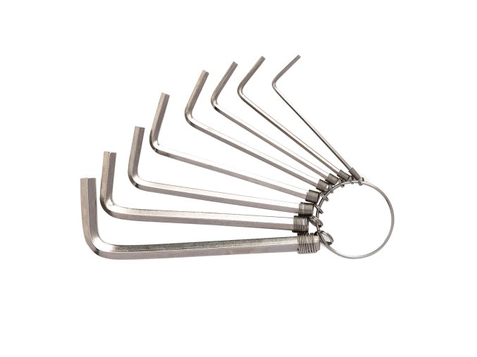 Sady šestihranných klíčů 1,5-6 mm Deli Tools EDL3080 (stříbrné)