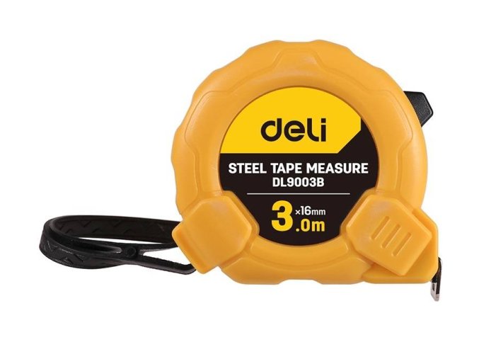 Metr 3m/16mm Deli Tools EDL9003B (žluté)