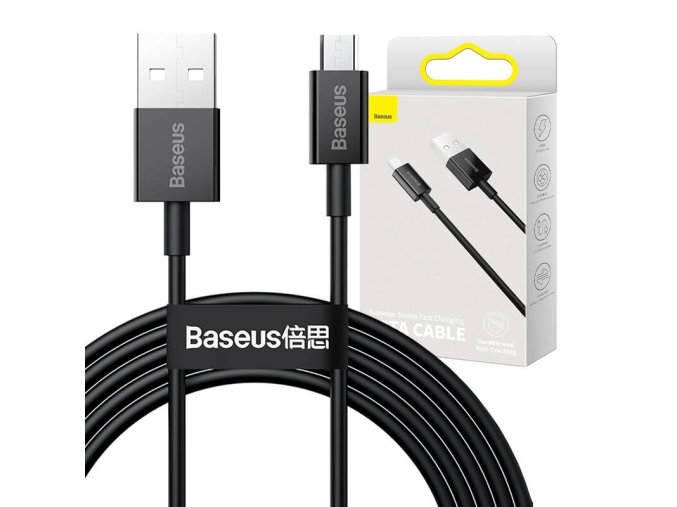 Kabel Baseus Superior Series USB na micro USB, 2A, 2 m (černý)