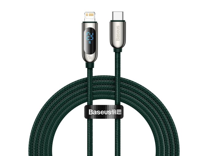 Kabel USB-C pro Lightning Baseus Display, PD, 20W, 2m (zelený)