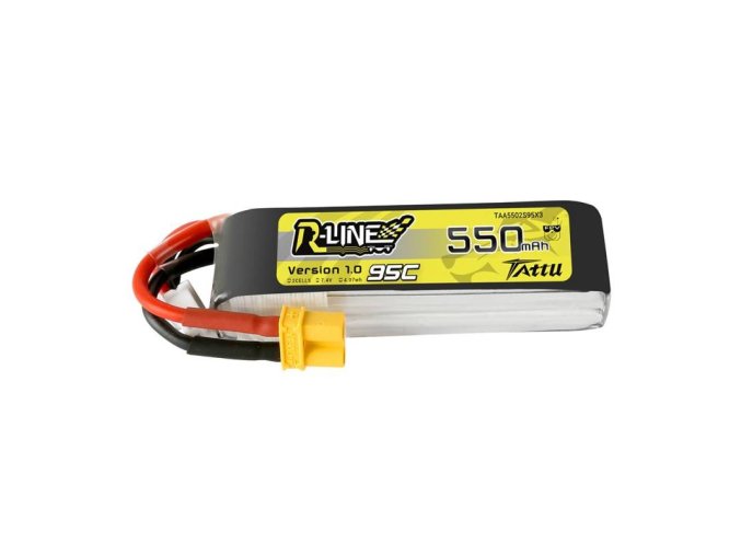 Baterie Tattu R-Line 550mAh 7,4V 95C 2S1P XT30