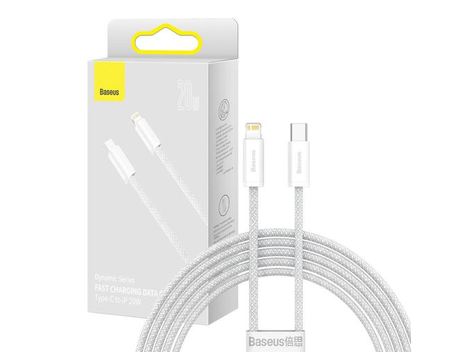 Kabel USB-C pro Lightning Baseus řady Dynamic, 20 W, 2 m (bílý)