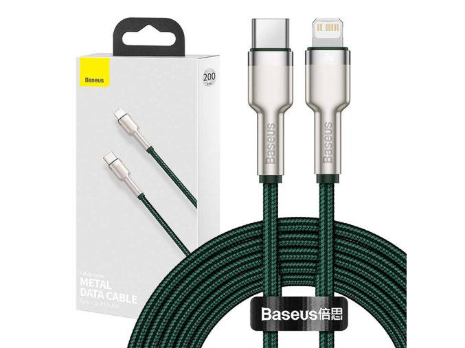 Kabel Baseus USB-C pro Lightning 2 m (zelený)