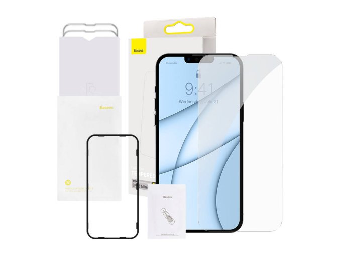Baseus Tvrzené sklo 0,3 mm pro iPhone 13 Mini (2ks)