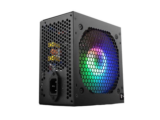 Počítačový zdroj Aigo AK600 RGB (černý)