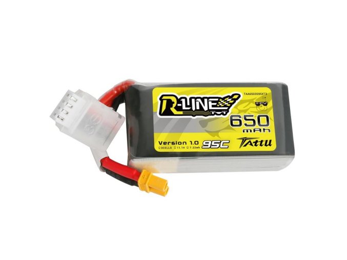 Baterie Tattu R-Line 650mAh 11,1V 95C 3S1P XT30 Lipo
