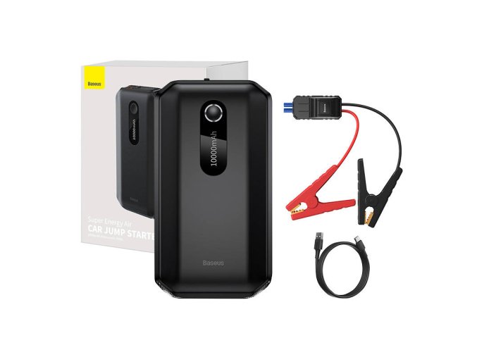 Baseus Super Energy Car Jump Starter 10000mAh, 1000A, USB (černý)