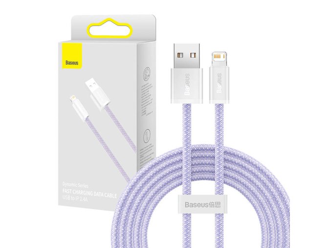 Baseus Dynamic kabel USB na Lightning, 2,4 A, 2 m (fialový)