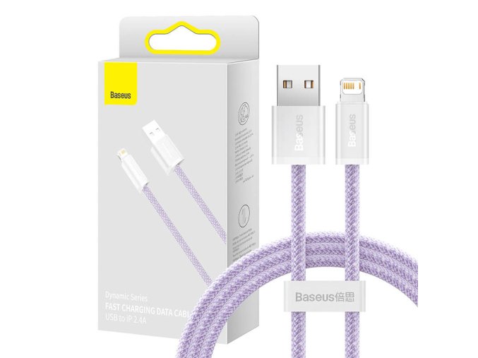 Baseus Dynamic kabel USB-Lightning, 2,4 A, 1 m (fialový)